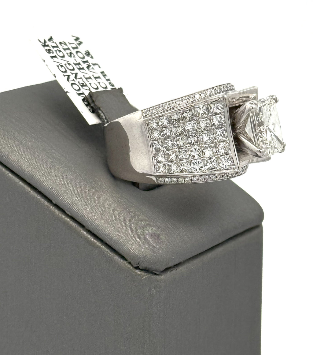 Simong 18k White Gold 1.83CT & 2.47CT Diamond Engagement Ring, 14.9g, Size 7, S108615