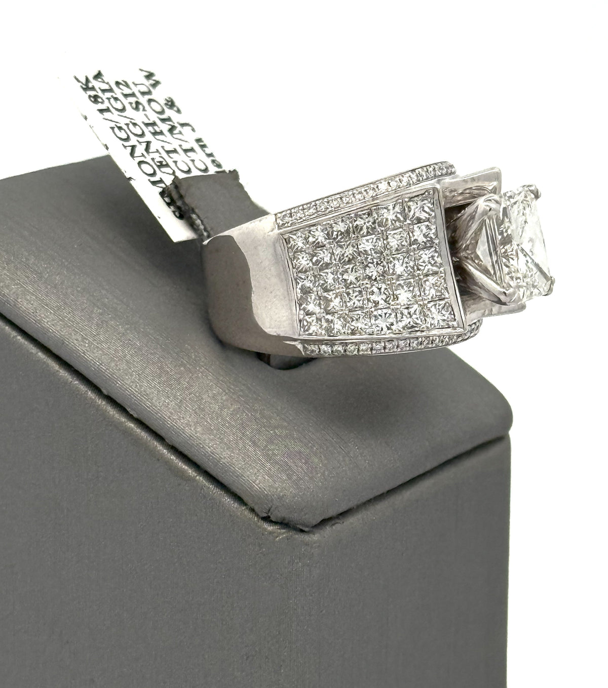Simong 18k White Gold 1.83CT & 2.47CT Diamond Engagement Ring, 14.9g, Size 7, S108615