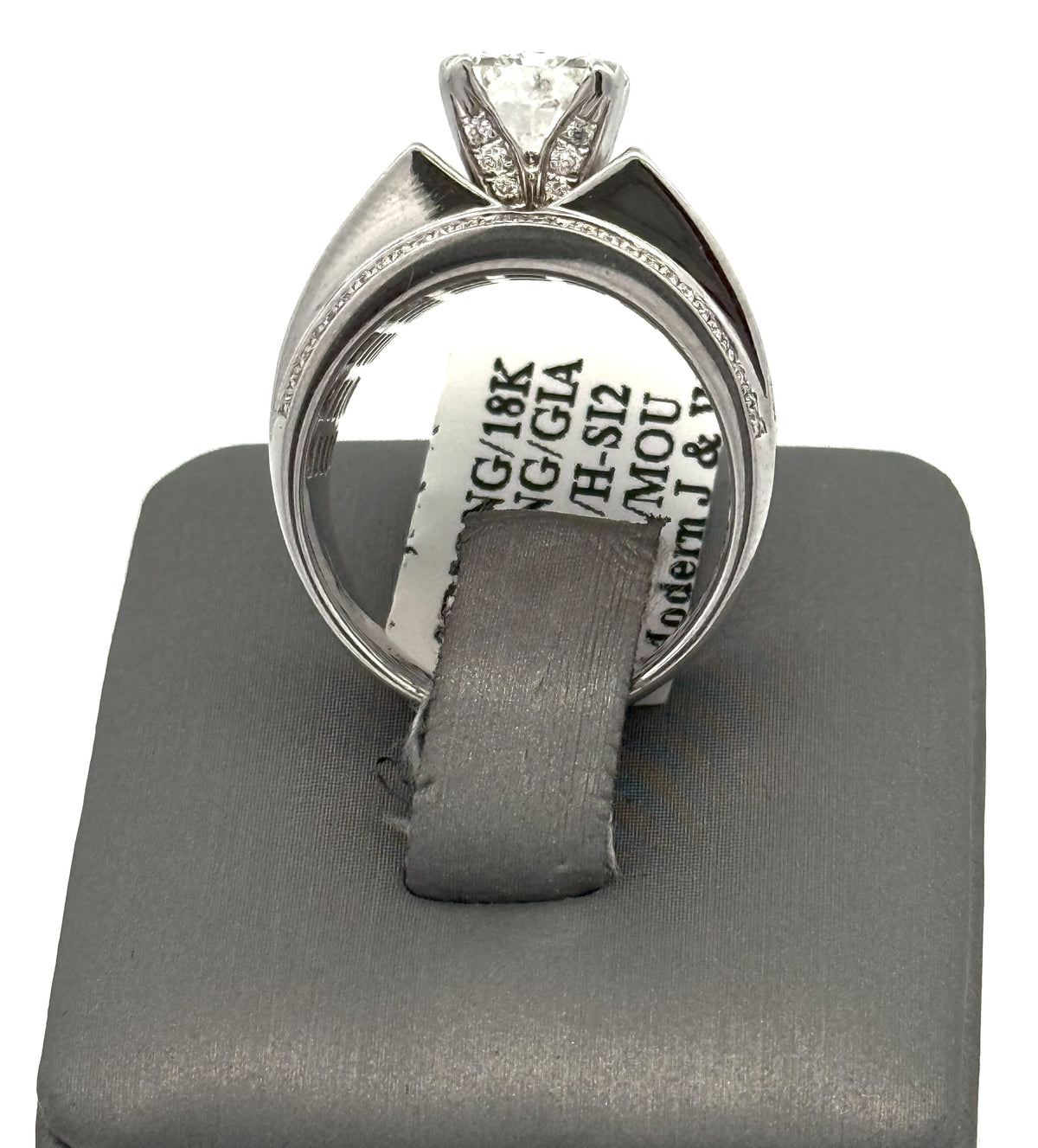 Simong 18k White Gold 1.83CT & 2.47CT Diamond Engagement Ring, 14.9g, Size 7, S108615