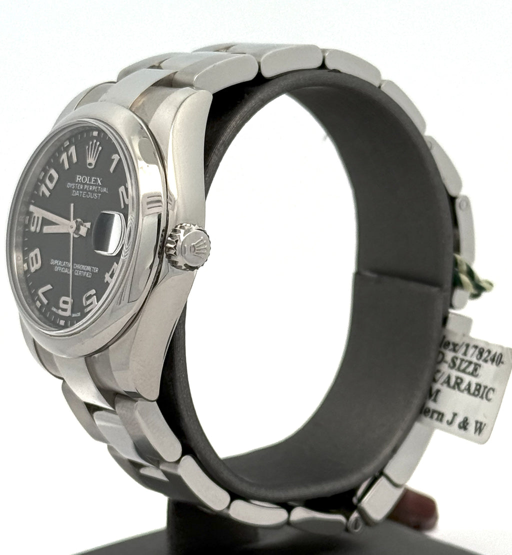 Pre-Owned Rolex Datejust 31 - Black Dial - 178240 Watch, S105753