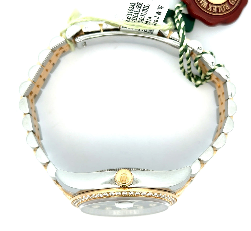 Rolex 116243 Datejust-36 Jubilee Diamond Dial & Diamond Bezel Box /Card Full Set