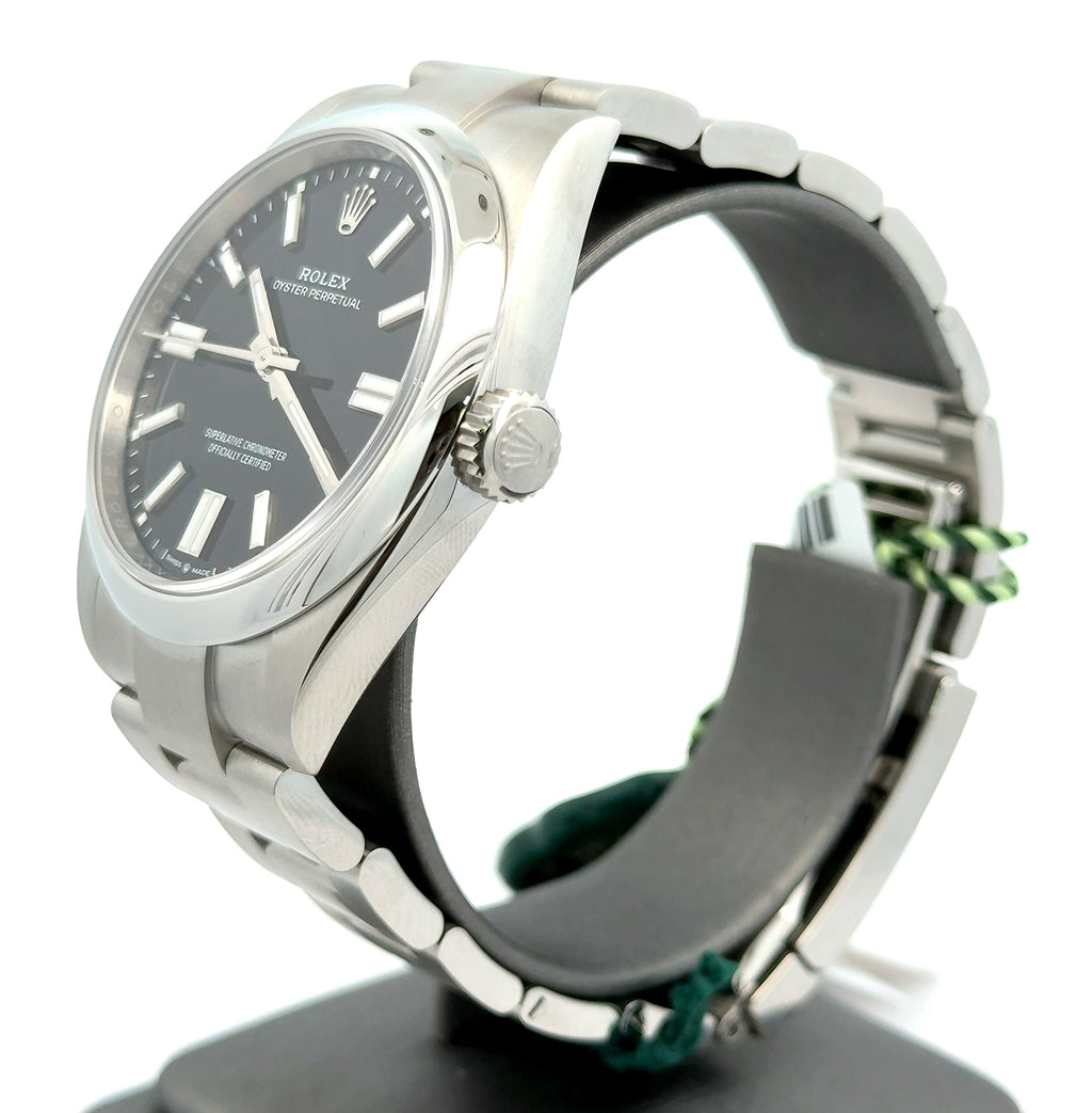 NEW 2025 Rolex Oyster Perpetual 41mm BLACK DIAL Steel Watch 134300, Box/Card