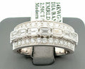 14k White Gold 2.50 CT Diamond Men's Fancy Ring, 9.8 g, Size 10, S16735