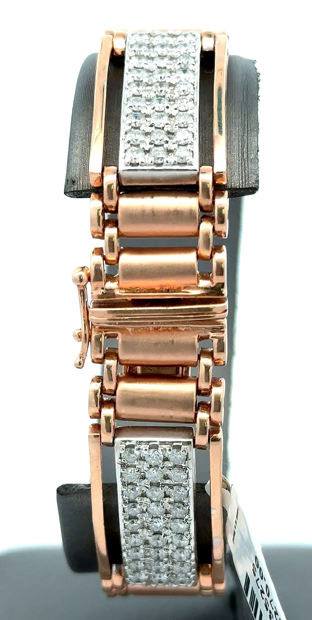 14k Rose Gold 4.00 Carats Men's Diamond Bracelet, 8", 37.3g, S16731