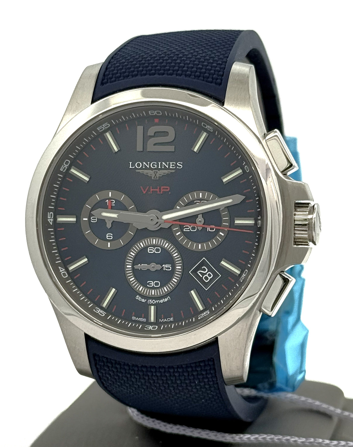 Longines Conquest V.H.P. Chrono Men's Watch 44mm L3.727.4.96.9, S16777