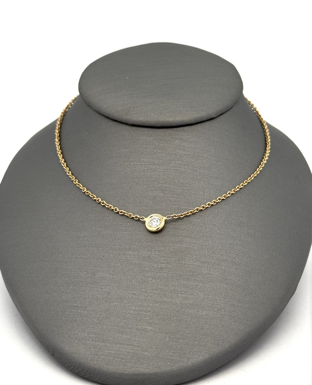 Roberto Coin 18K Yellow Gold Diamond Bezel Solitaire Necklace, S108738