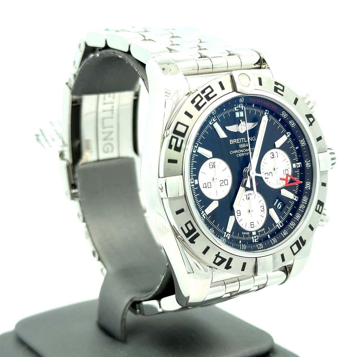 Breitling Chronomat 44 GMT Stainless Steel/Onyx Black Dial (PRE-OWNED) Box/Card
