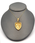 David Yurman Men's St. Michael Pendant 18K Yellow Gold, 26mm (Pre-owned)