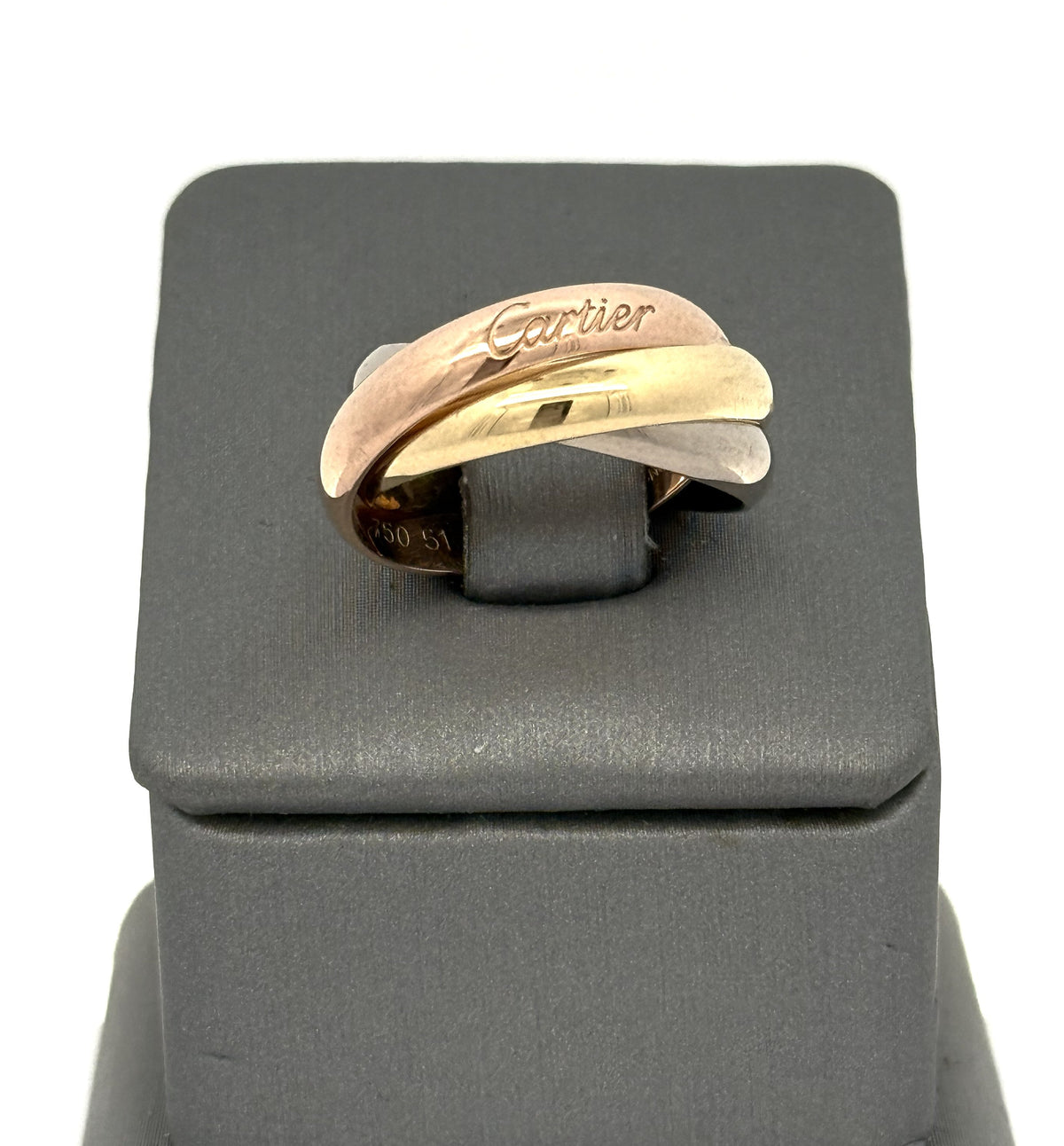 Cartier Trinity Ring 18k Multi-Tone Gold Classic Model (Pre-owned)