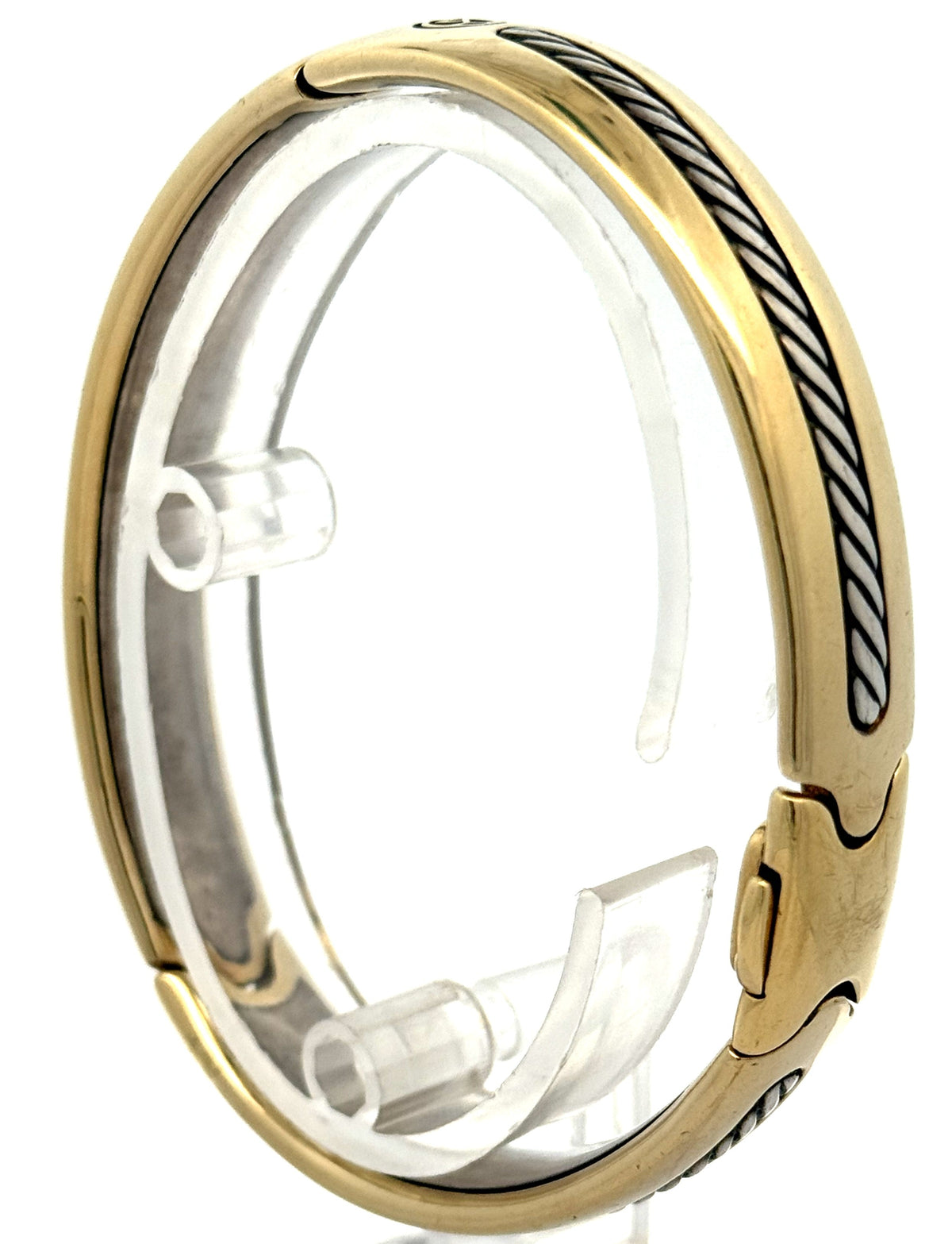 Men's David Yurman Classic Cable bracelet 18k YG & sterling silver 9" (Pre-owned)