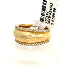 Ippolita 18k Classico Thin Goddess Hammered 0.25 CT Diamond Ring, 6.3gm, Size 7.25, S107694
