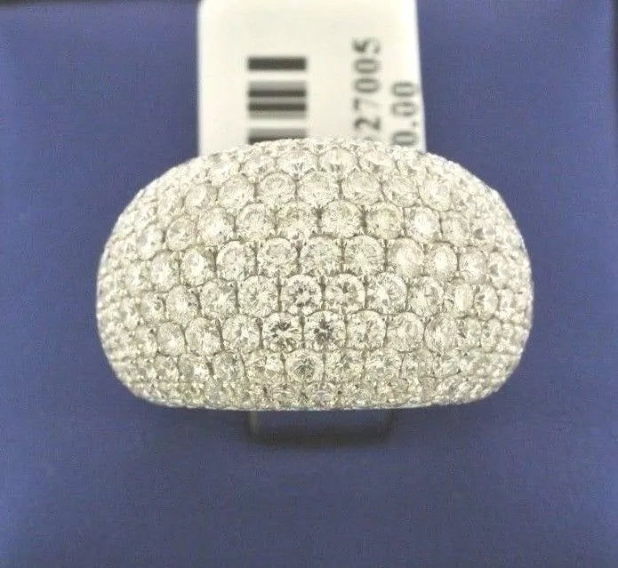 18k White Gold 5.45 CT Diamond Fancy Ladies Ring, 14.9gm, Size 6.75, S104601