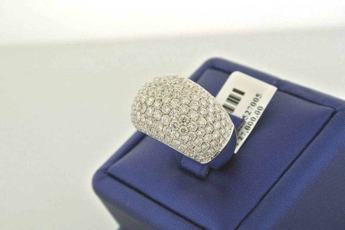 18k White Gold 5.45 CT Diamond Fancy Ladies Ring, 14.9gm, Size 6.75, S104601