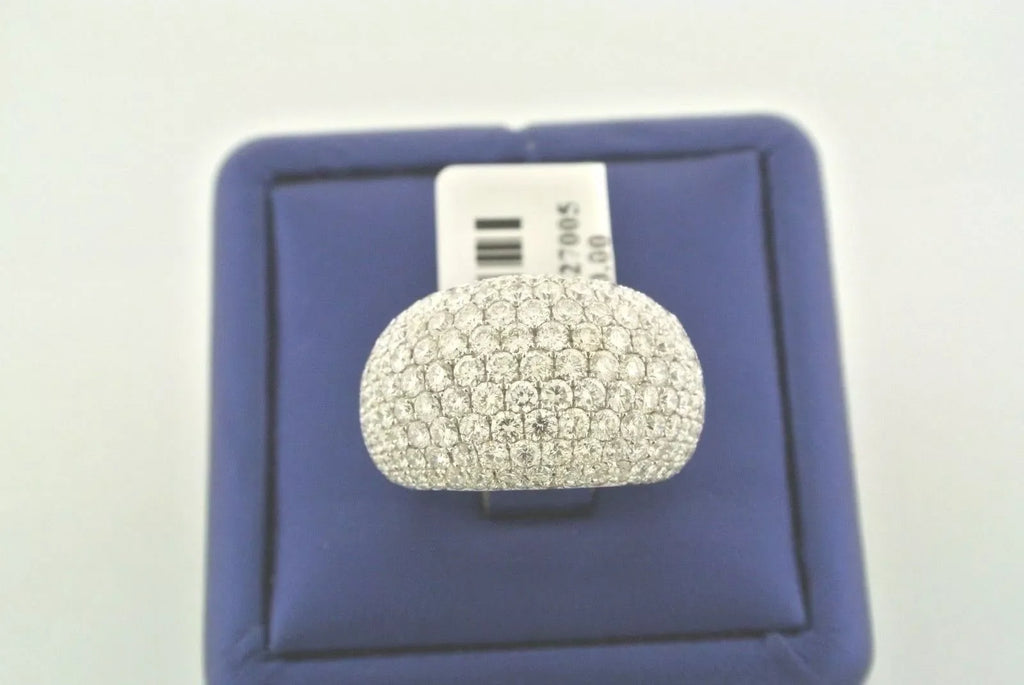 18k White Gold 5.45 CT Diamond Fancy Ladies Ring, 14.9gm, Size 6.75, S104601