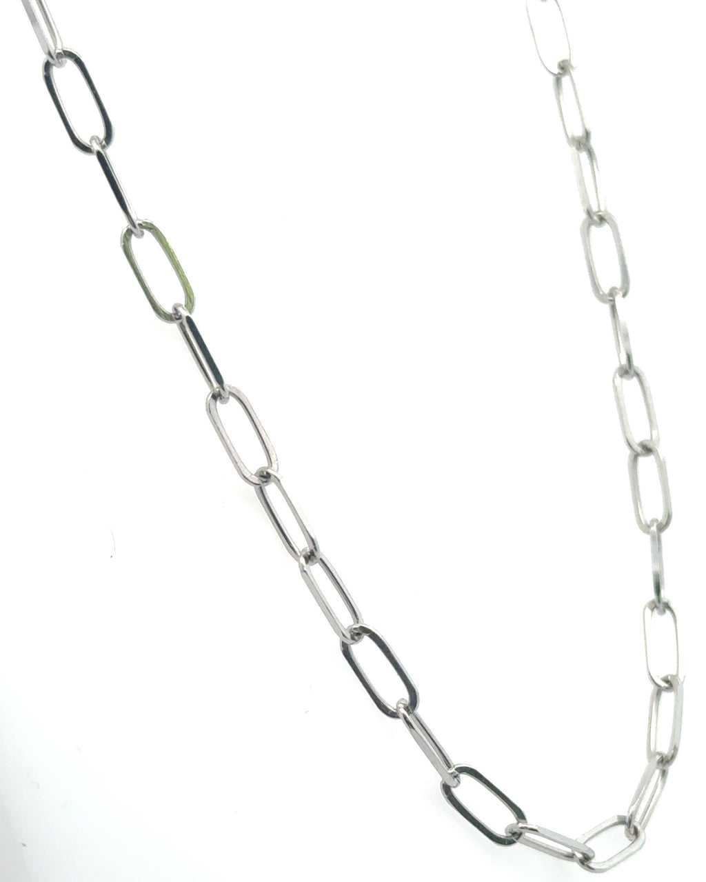Platinum 950 Paper Clip Style Necklace - 9.9g Length - 18", S108160