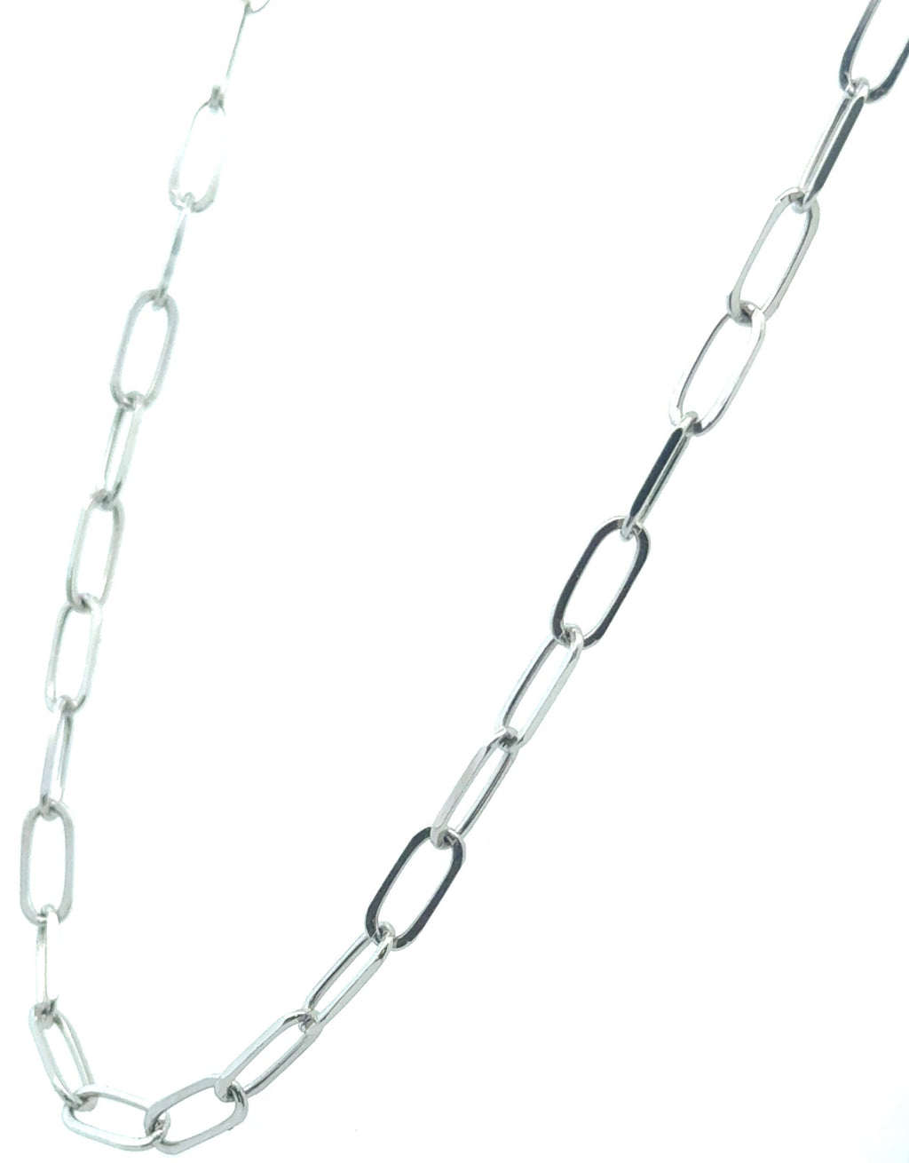 Platinum 950 Paper Clip Style Necklace - 9.9g Length - 18", S108160