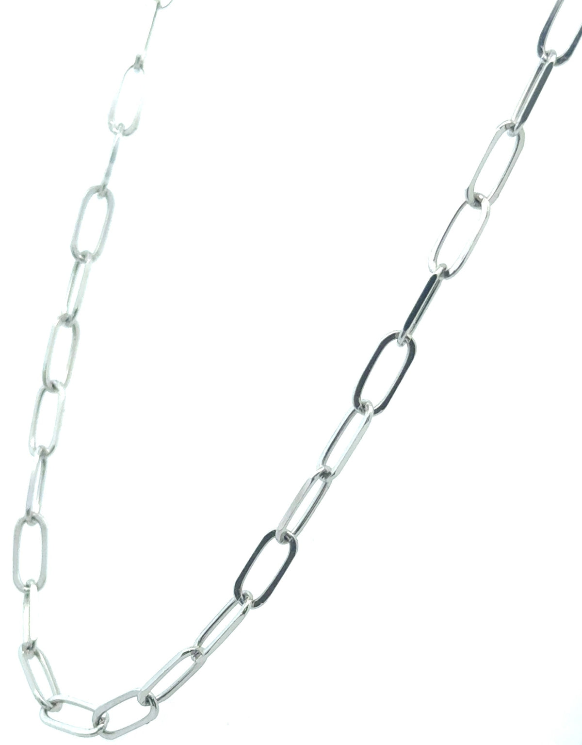 Platinum 950 Paper Clip Style Necklace - 9.9g Length - 18", S108160