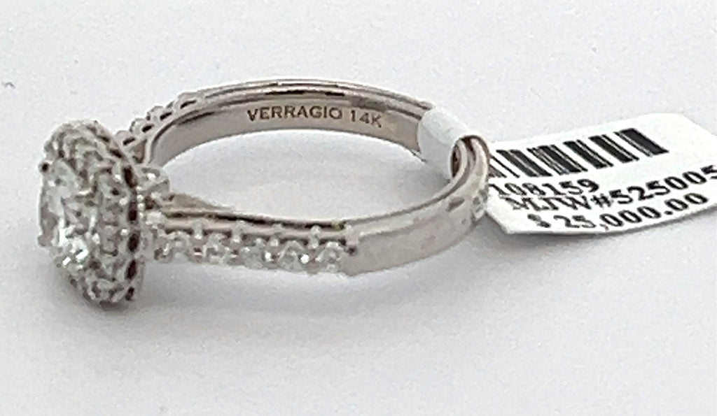 Verragio 2.15 CT TCW Round Diamond Engagement Ring, Size 6.5, 4.8g (Preowned)