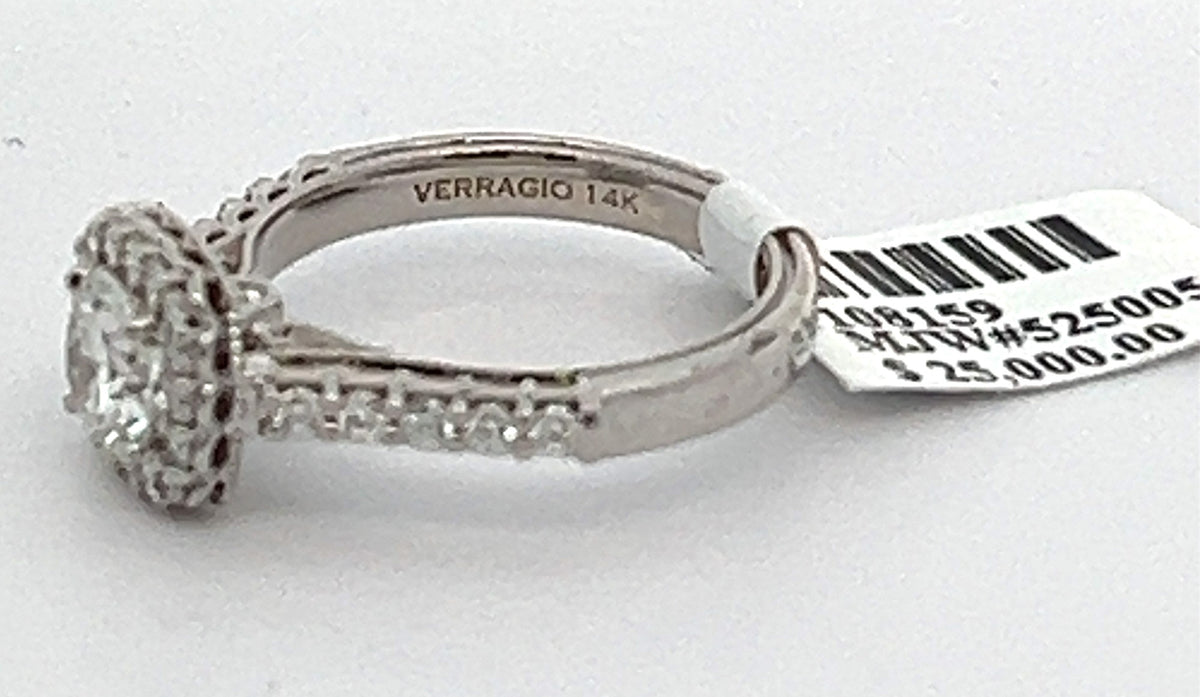 Verragio 2.15 CT TCW Round Diamond Engagement Ring, Size 6.5, 4.8g (Preowned)