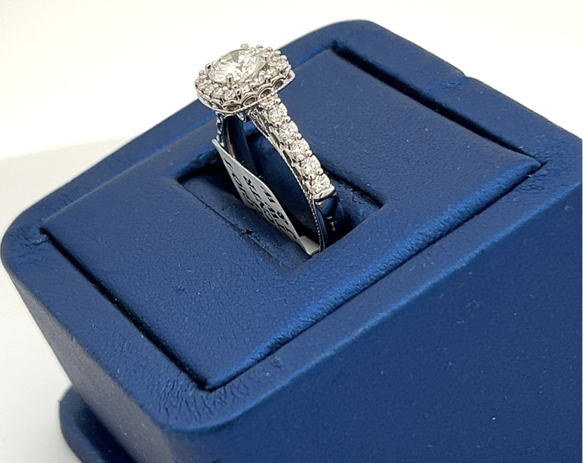 Verragio 2.15 CT TCW Round Diamond Engagement Ring, Size 6.5, 4.8g (Preowned)