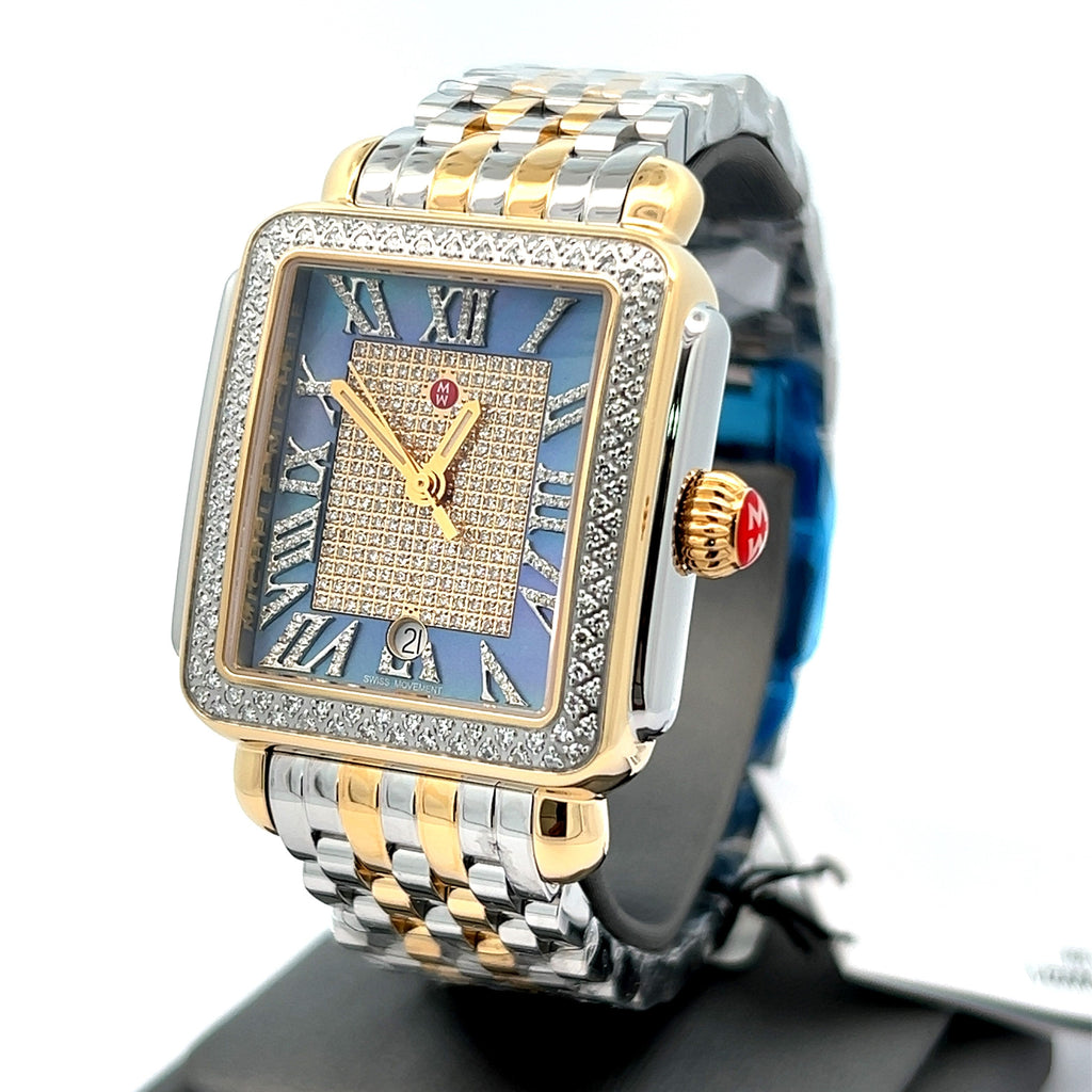 Michele Deco Madison 18K Gold-Plated Diamond Watch MWW06T000271