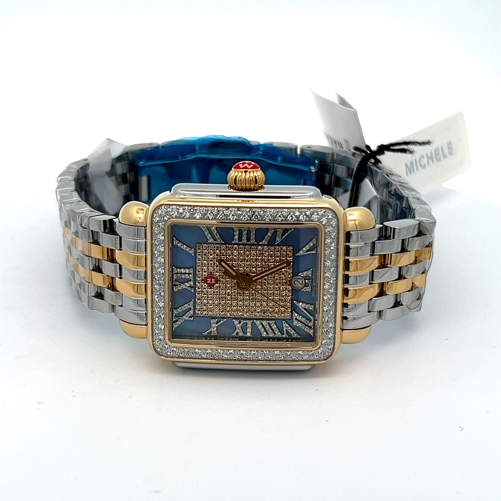 Michele Deco Madison 18K Gold-Plated Diamond Watch MWW06T000271