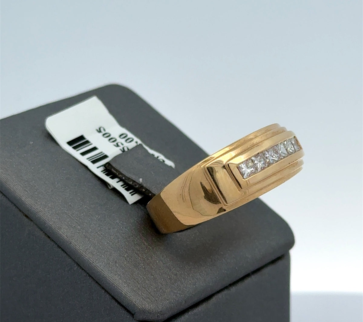 14k Yellow Gold 0.25 CT Diamond Men's Wedding Band, 7.9g, Size 10,25, S101046