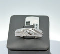 14k White Gold 0.25 CT Diamond Men's Wedding Band, 7.5g, Size 10.5, S14423