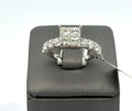 14k White Gold 2.75 CT Diamond Princess Engagement Ring, 4.8g, Size 7, S16315