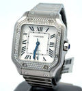 Cartier Santos Medium Model 35mm Original Diamonds W4SA0005 - Mint Full Set 2022