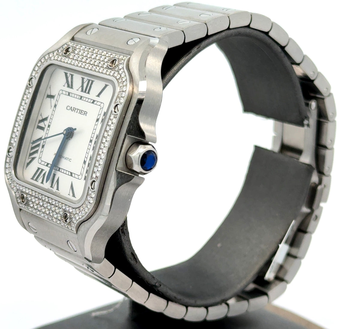 Cartier Santos Medium Model 35mm Original Diamonds W4SA0005 - Mint Full Set 2022
