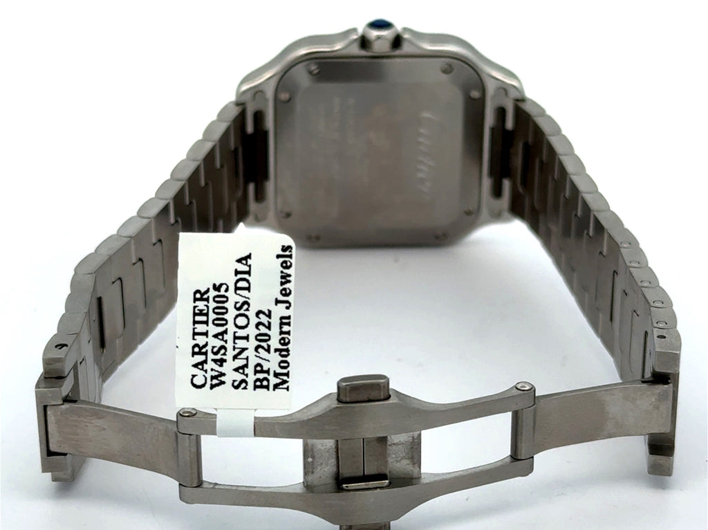 Cartier Santos Medium Model 35mm Original Diamonds W4SA0005 - Mint Full Set 2022
