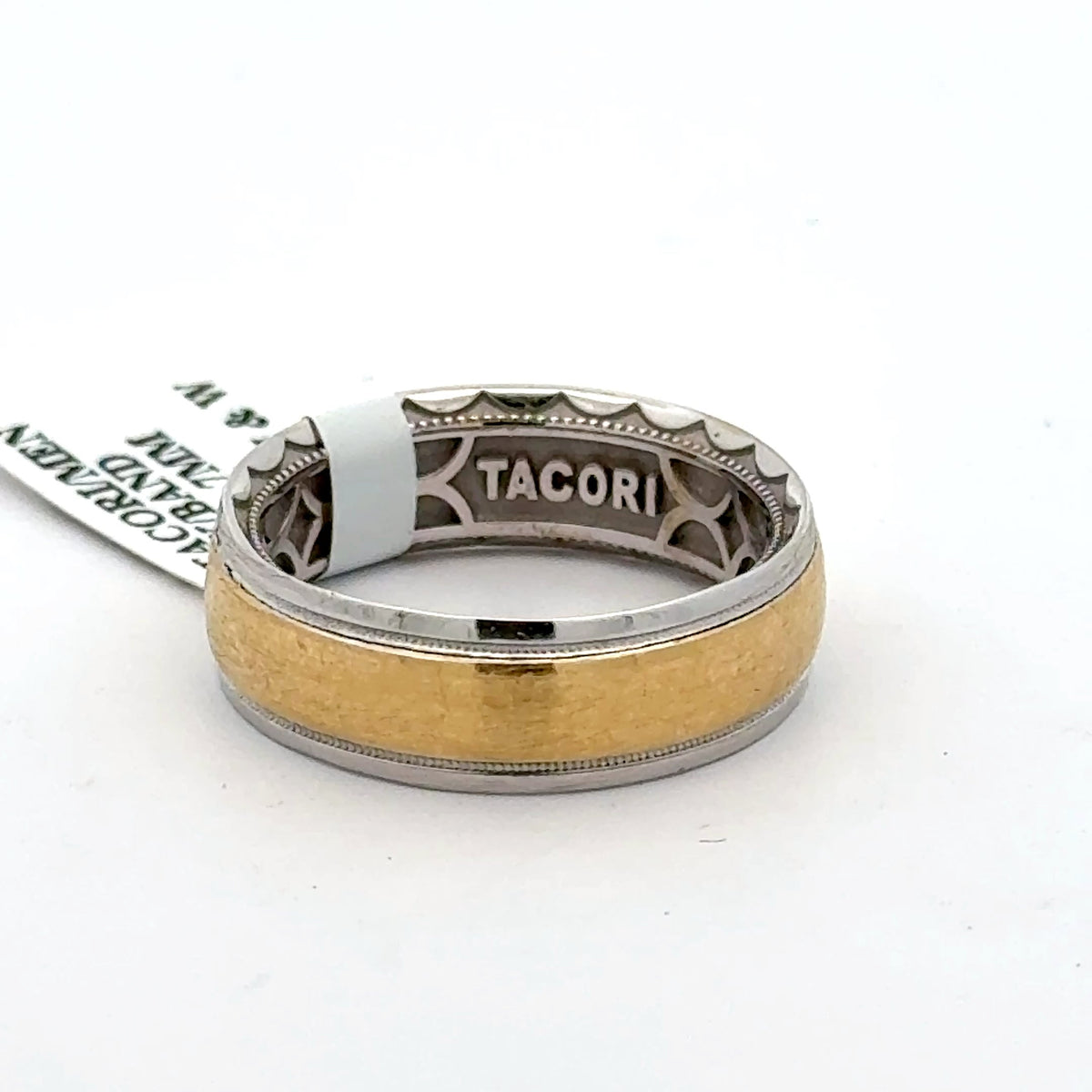 Tacori 18k Two Tone Gold Band Men's Ring, 11.0g, Size 10, S108270