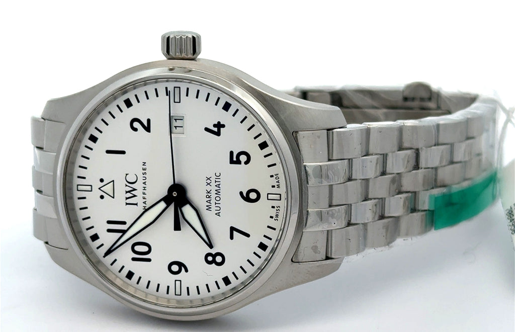 IWC PILOT'S WATCH MARK XX -  IW328208 - 40 MM - SILVER PLATED DIAL - BRAND NEW !