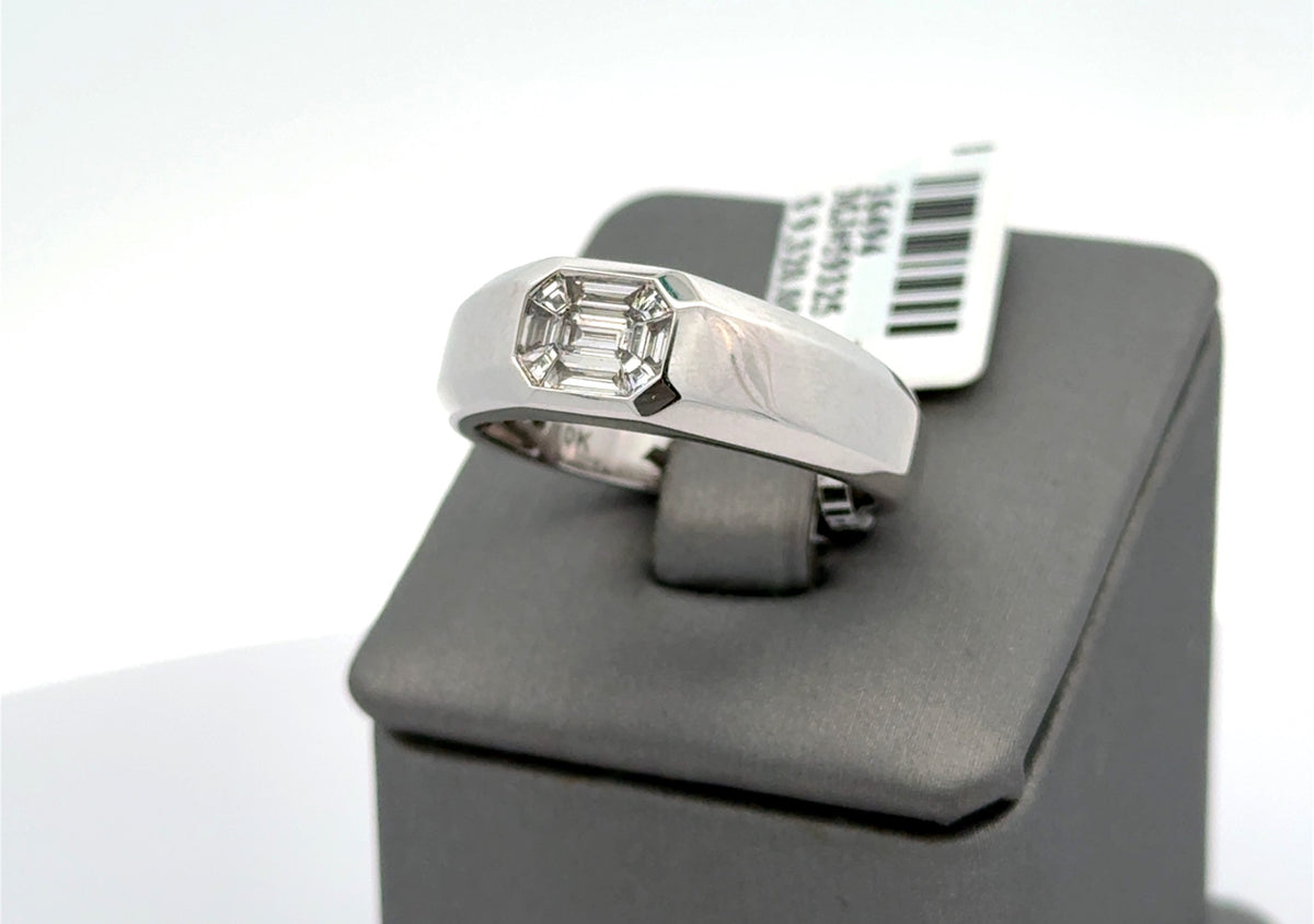 10k White Gold 1.00 CT Diamond Men's Wedding Band, 7.8g, Size 10.5, S16503