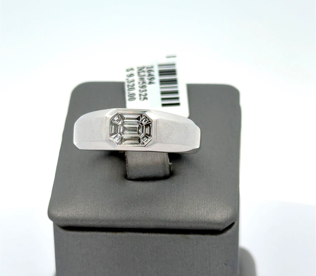 10k White Gold 1.00 CT Diamond Men's Wedding Band, 7.8g, Size 10.5, S16503