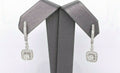 14K White Gold 2.00 CT Diamond Ladies Drop Earrings, 4.6gm, S13840