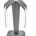 14K White Gold 6.00 CT Diamond Inside Out Hoop Earrings, 12.5gm
