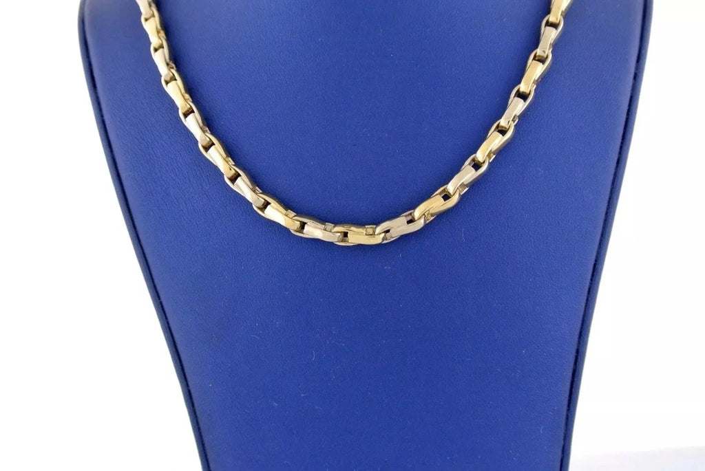 14k Two Tone Gold Fancy Men's Chain Necklace, 26", 76.7gm, S104305