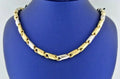 14K Two Tone Gold Fancy Men's Chain Necklace, 29.3gm, 26", S103856