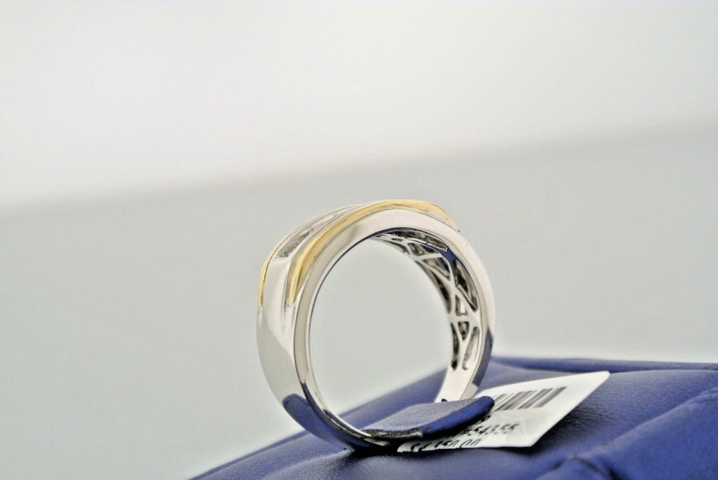 10k Two Tone Gold 0.75 CT Diamond Men's Band, 7.2gm, Size 10