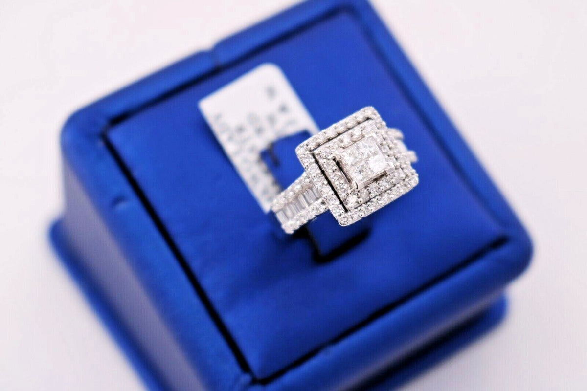 14k White Gold 1.00 CT Diamond Ladies Band, 3.7gm, Size 6