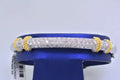 18k Two Tone Gold 2.40 CT Diamond Pave Bangle Bracelet, 24.6gm, S100823